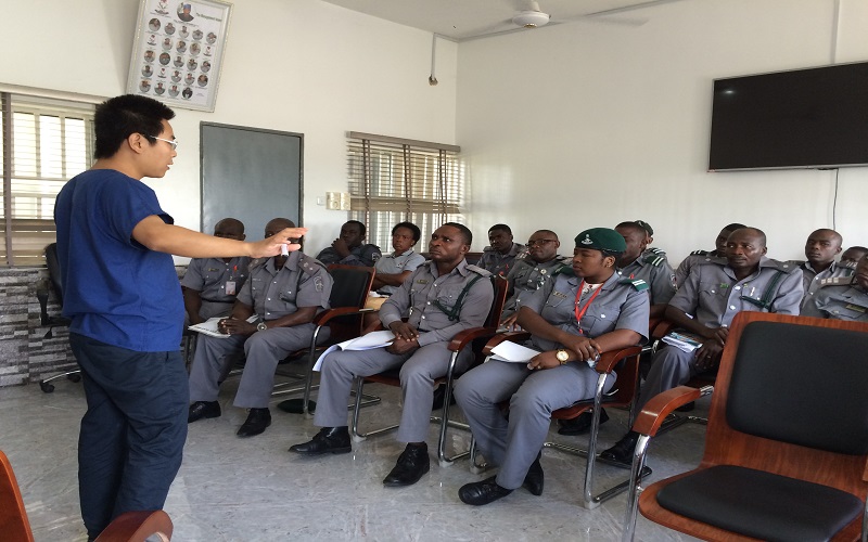Training with Nigeria Customs Officers on Chinese Medicine